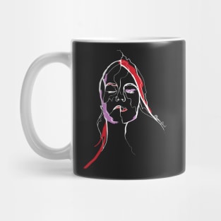Single Line - Woman Portrait (White) Mug